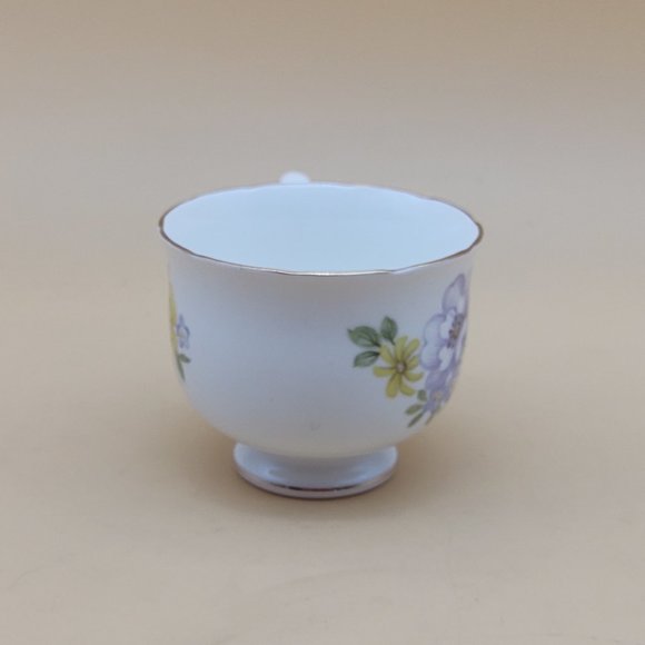 Sadler Tea Cup & Saucer -Wellington, Purple and Yellow Flowers - Picture 7 of 11